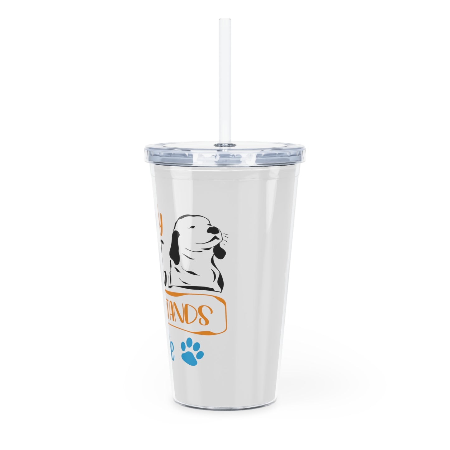 Plastic Tumbler with Straw