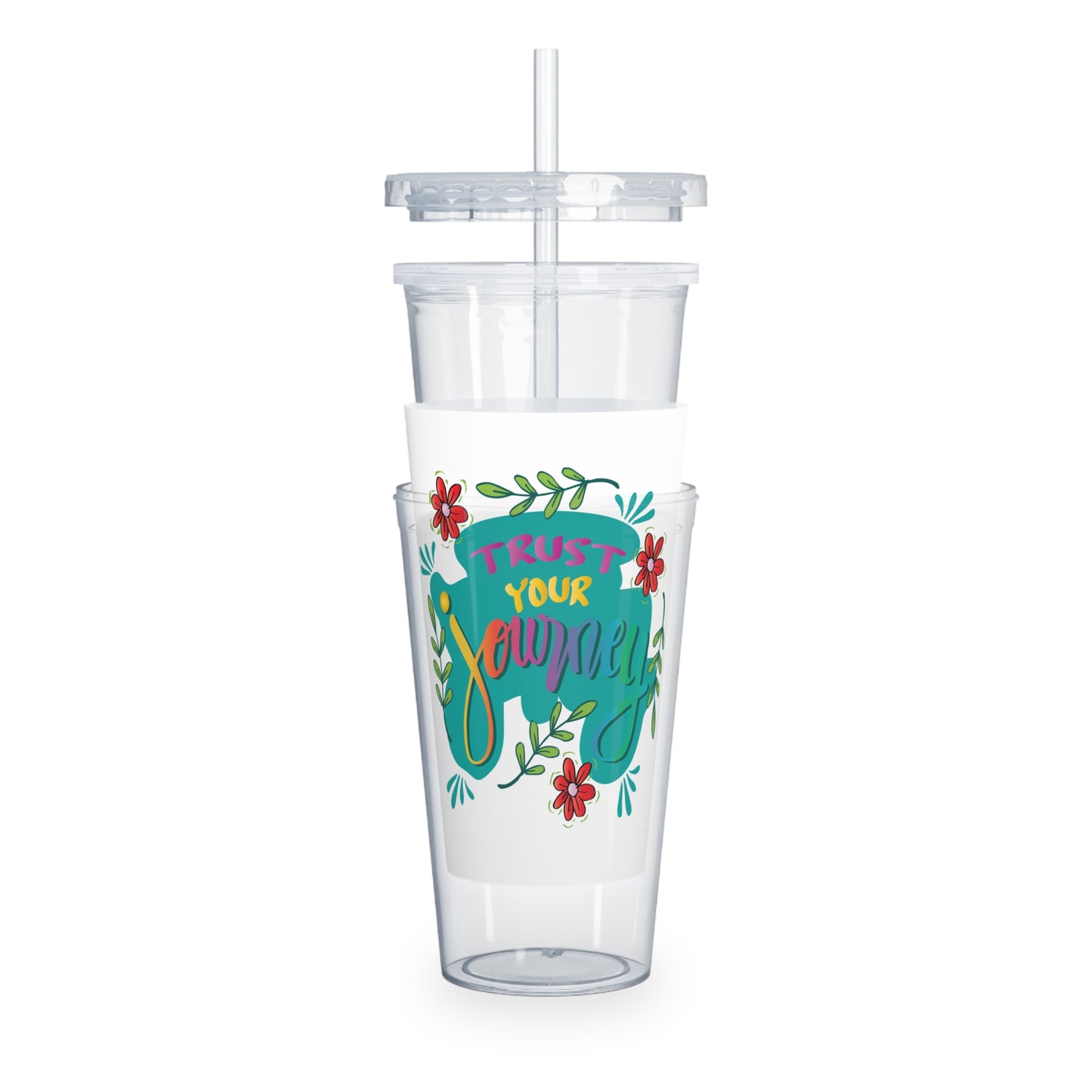 Plastic Tumbler with Straw