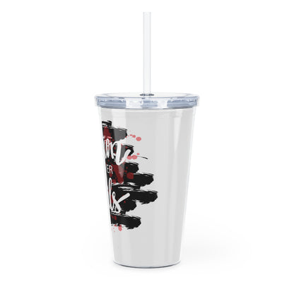 Plastic Tumbler with Straw