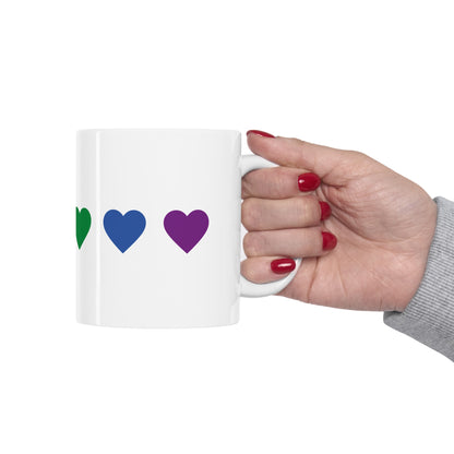 Hearts Ceramic Mug 11oz