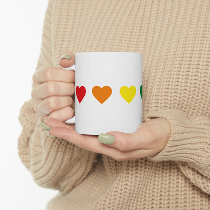 Hearts Ceramic Mug 11oz