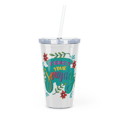 Plastic Tumbler with Straw