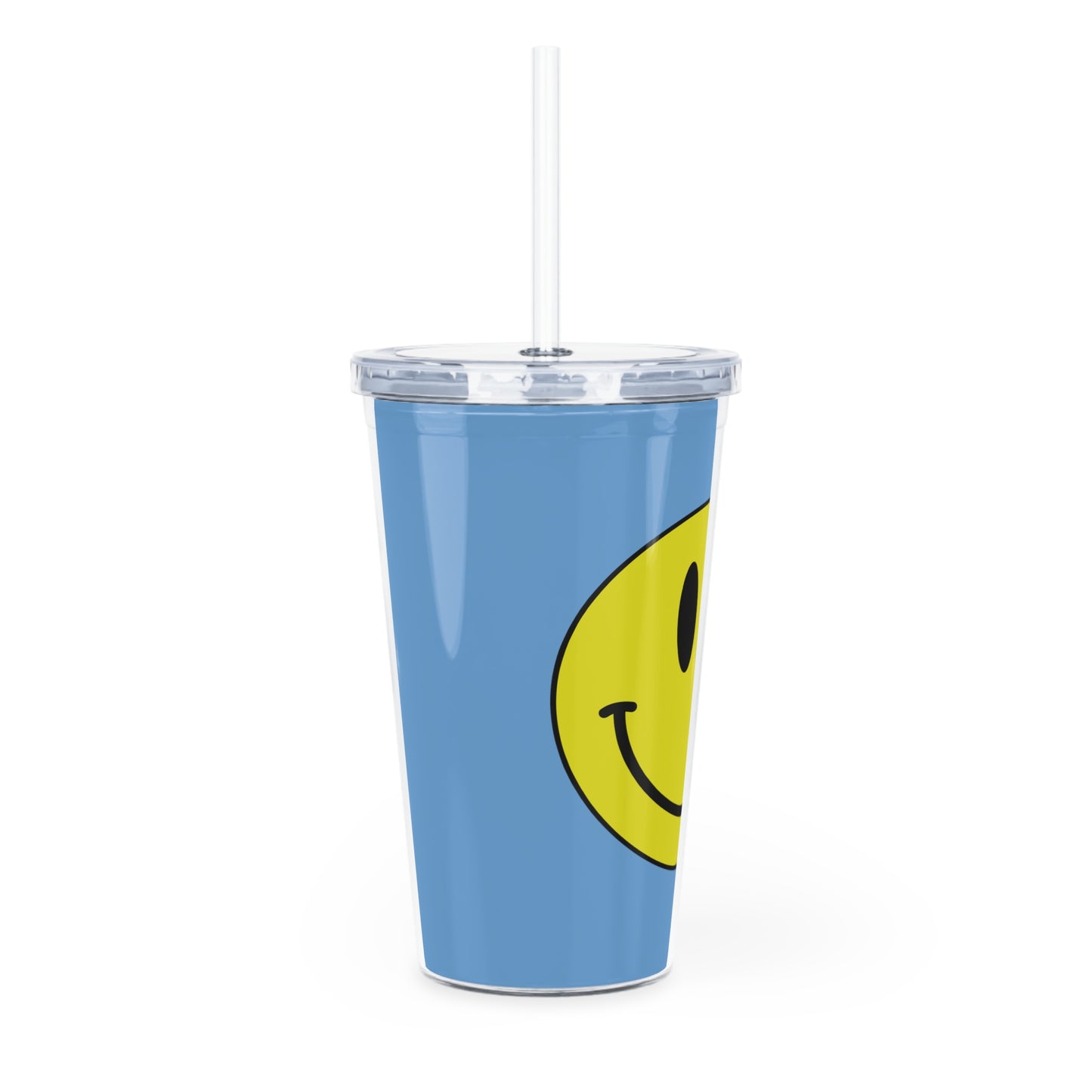 Plastic Tumbler with Straw