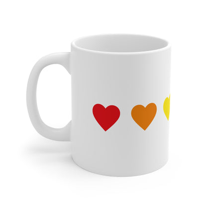 Hearts Ceramic Mug 11oz