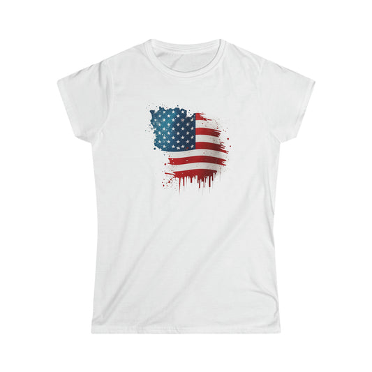 American Flag Softstyle Tee