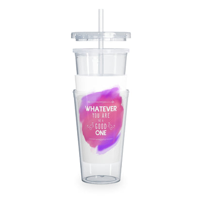 Plastic Tumbler with Straw