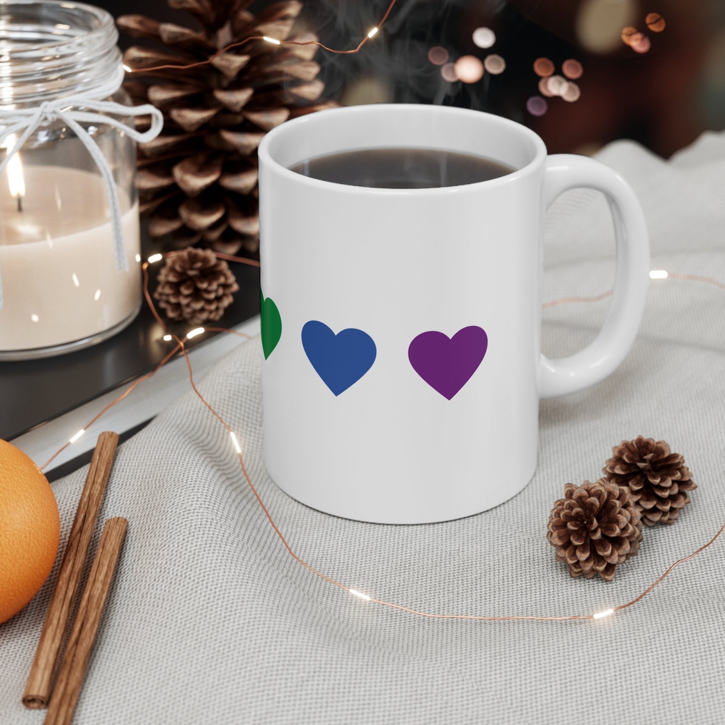 Hearts Ceramic Mug 11oz