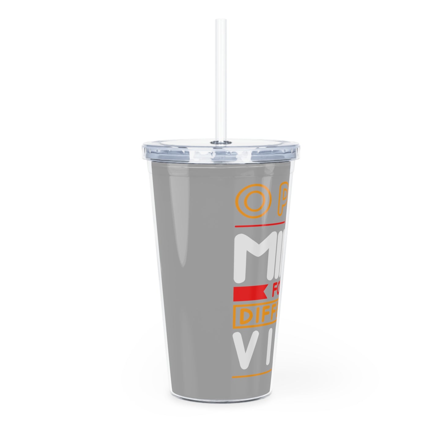 Plastic Tumbler with Straw