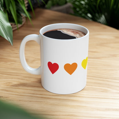 Hearts Ceramic Mug 11oz