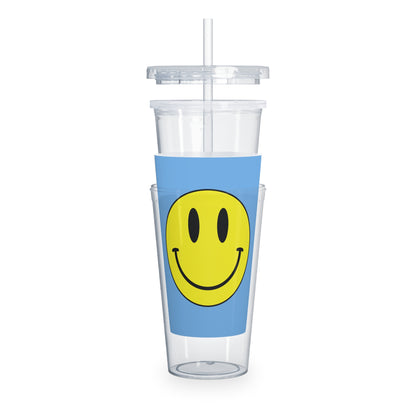 Plastic Tumbler with Straw