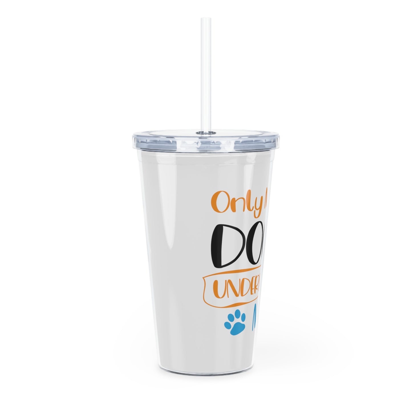 Plastic Tumbler with Straw