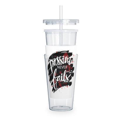 Plastic Tumbler with Straw