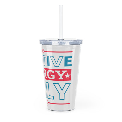 Plastic Tumbler with Straw