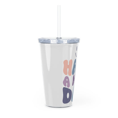 Plastic Tumbler with Straw