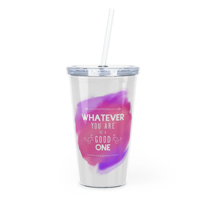 Plastic Tumbler with Straw