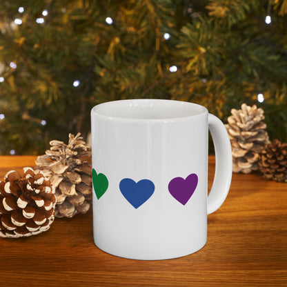 Hearts Ceramic Mug 11oz