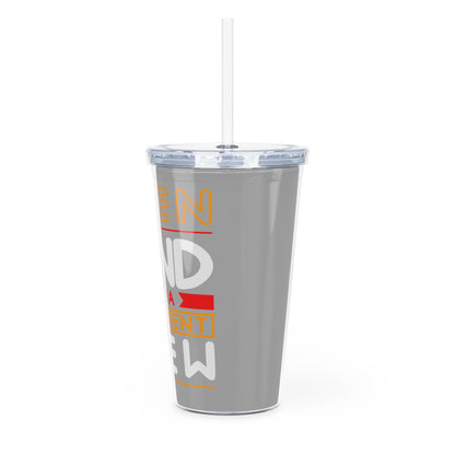 Plastic Tumbler with Straw