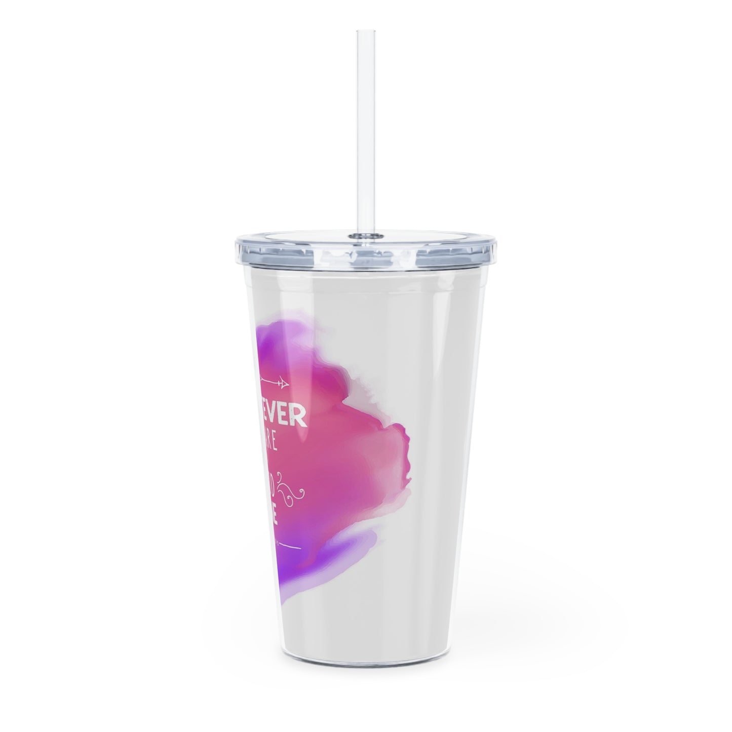 Plastic Tumbler with Straw