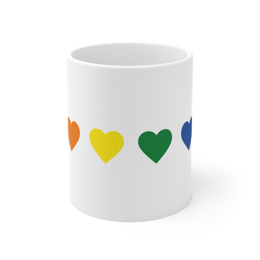 Hearts Ceramic Mug 11oz