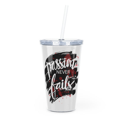 Plastic Tumbler with Straw