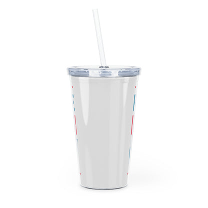 Plastic Tumbler with Straw