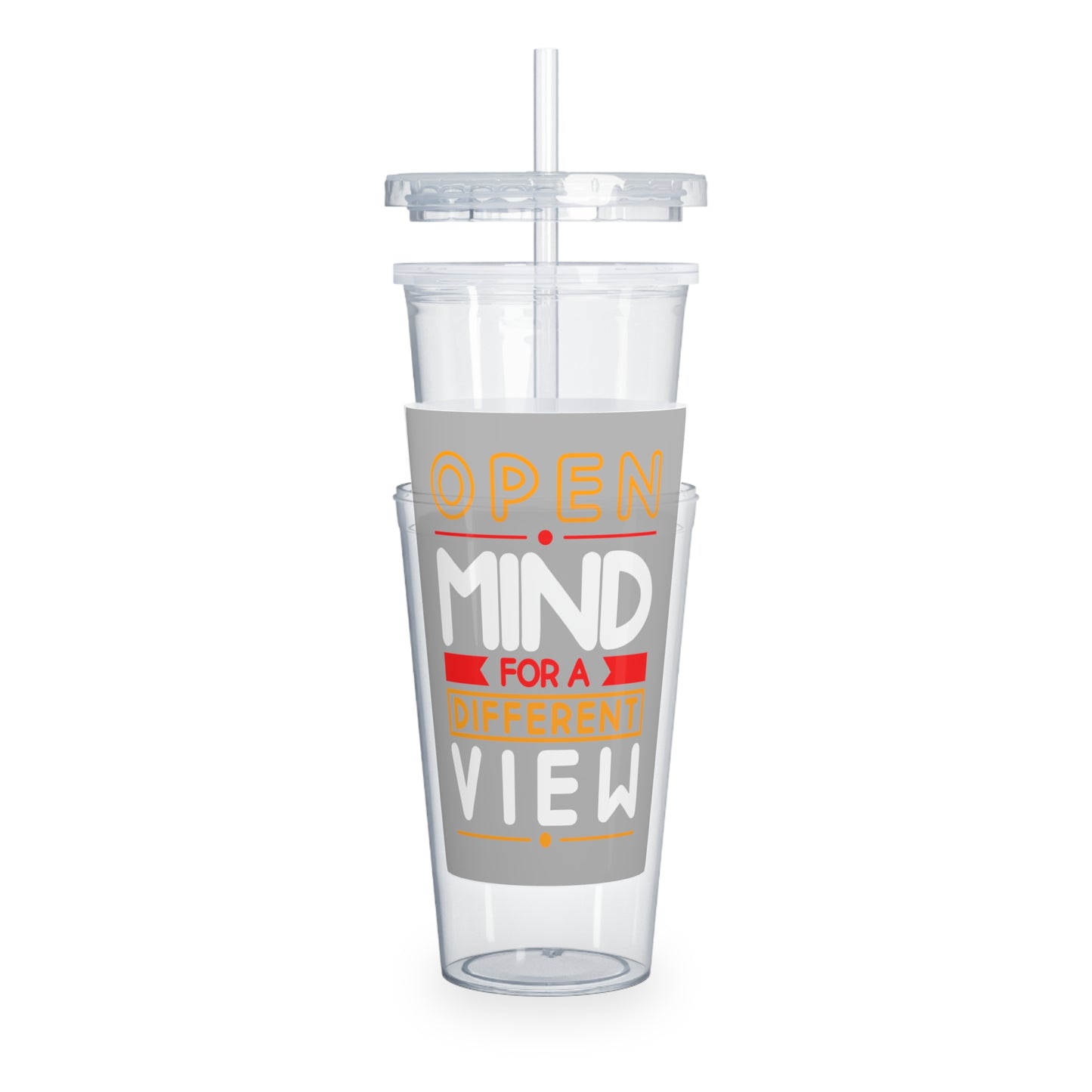 Plastic Tumbler with Straw