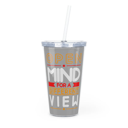 Plastic Tumbler with Straw