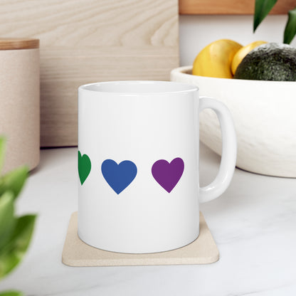 Hearts Ceramic Mug 11oz