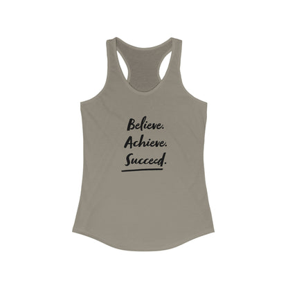 Believe Achieve Succeed Racerback Tank