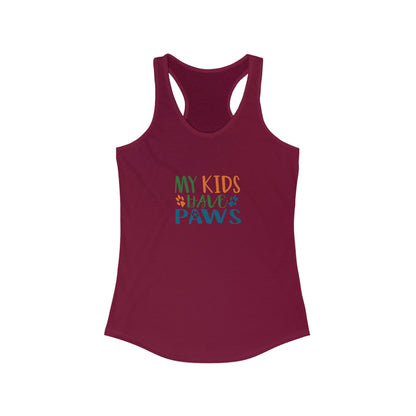 My Kids Have Paws Racerback Tank