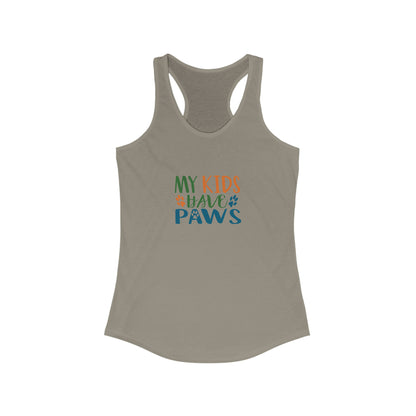 My Kids Have Paws Racerback Tank