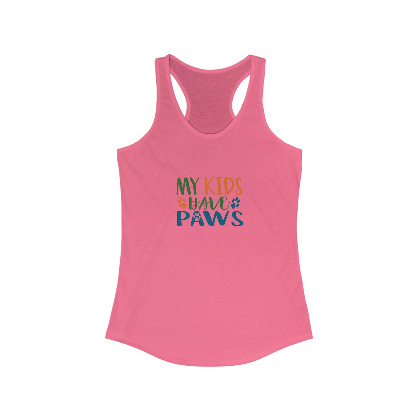 My Kids Have Paws Racerback Tank