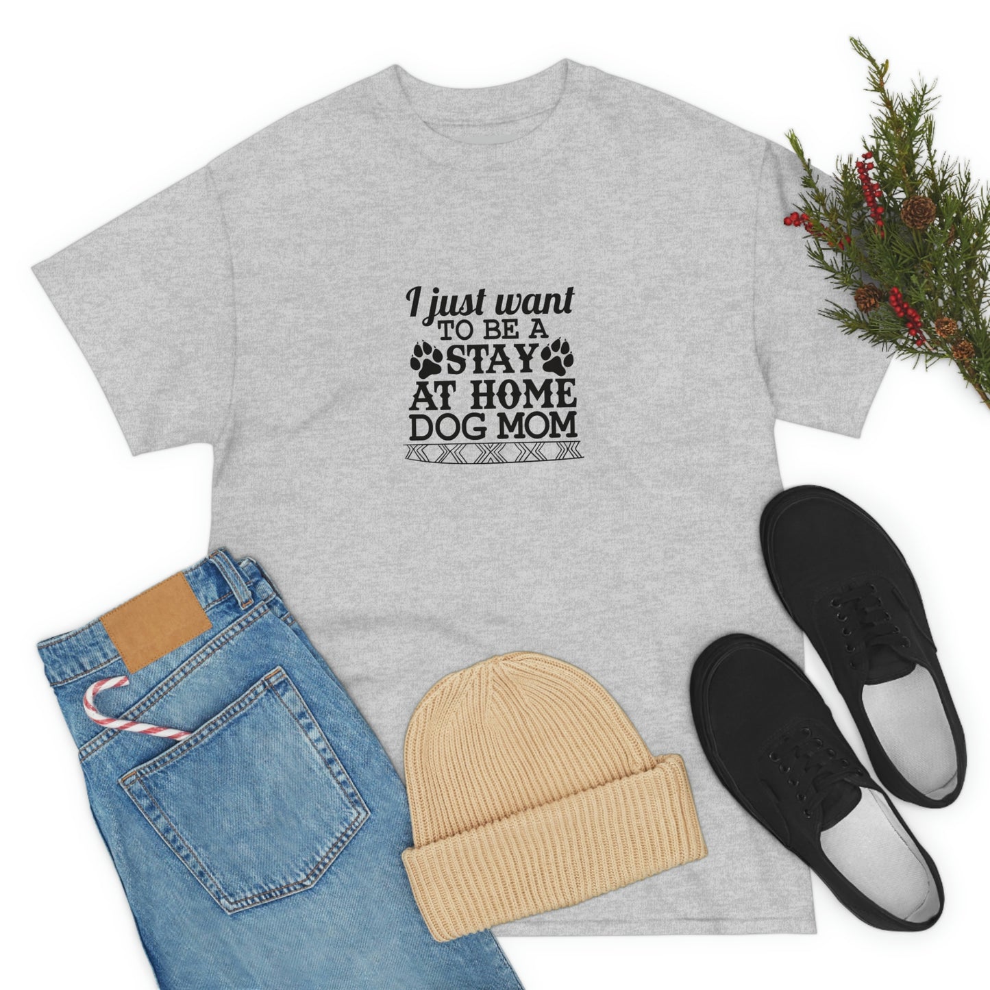 Stay At Home Dog Mom Tee