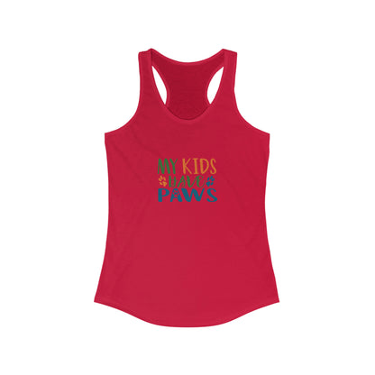 My Kids Have Paws Racerback Tank