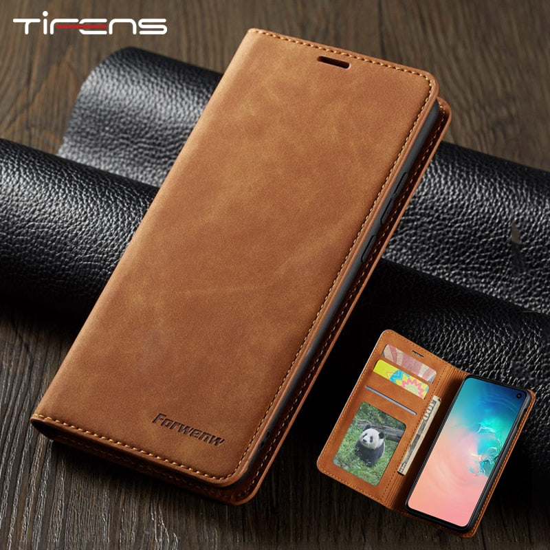 Leather Flip Case For Samsung A52 A53 A50 A73 A21S S22 S21 S20 FE S10 S9 S8 Plus Ultra A72 A51 A32 A12 A70 A40