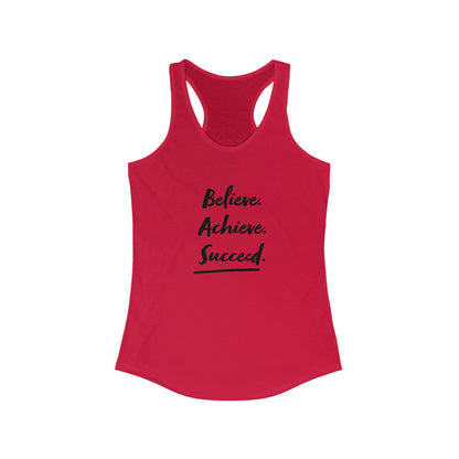 Believe Achieve Succeed Racerback Tank