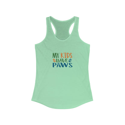 My Kids Have Paws Racerback Tank