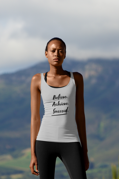 Believe Achieve Succeed Racerback Tank